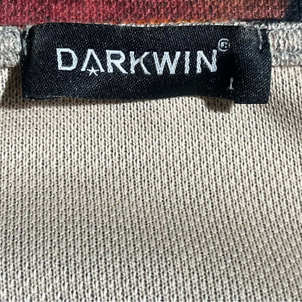 Darkwin Multicolor Abstract Art Pullover Top - image 3